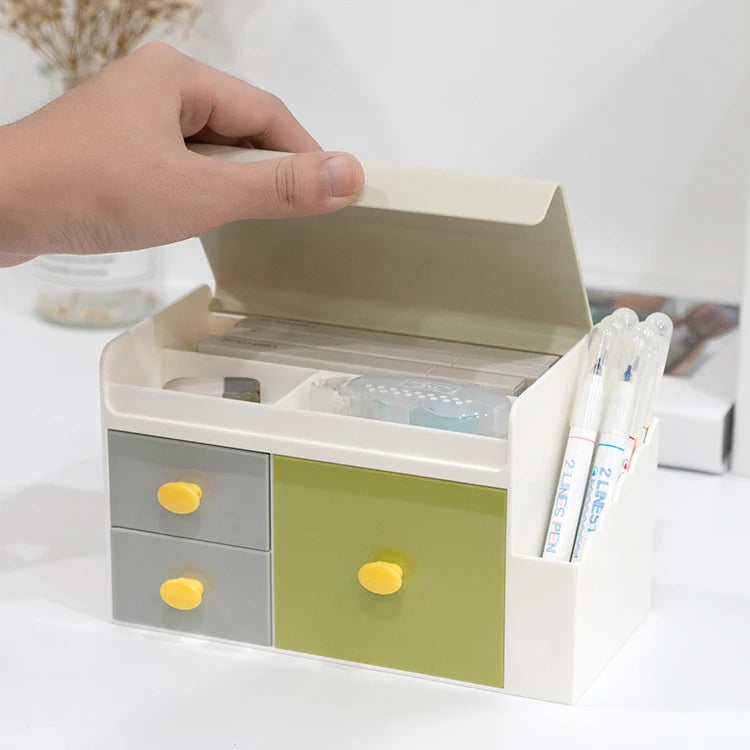 Shunxing Factory ODM OEM Custom Multi-Functional Accessories Plastic Desk Makeup Stationery Organizers Box With Drawer