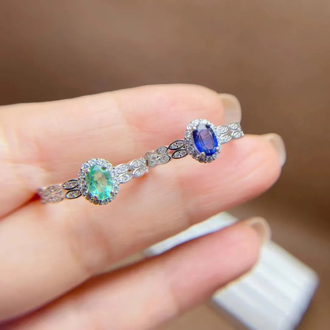 Hot Sale Adjustable Finger Unique Stacking Dainty Bulk Trendy Girls Emerald Oval Cut Wedding Rings for Women 925 Silver