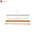 Lavinia Custom Wooden Pant Hanger with Wood Bar Multi-Use for Wardrobe Kitchen Bathroom Bag Cleaning Garage for Towel Rack