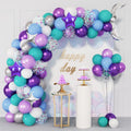 Mermaid Balloon Set Blue Ocean Theme Party Supplies Kids Birthday Arrangement Latex Balloons