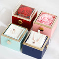 Eternal Rose Rotating Double Layer Acrylic Jewelry Box Creative Birthday Gift Valentine's Day Gift