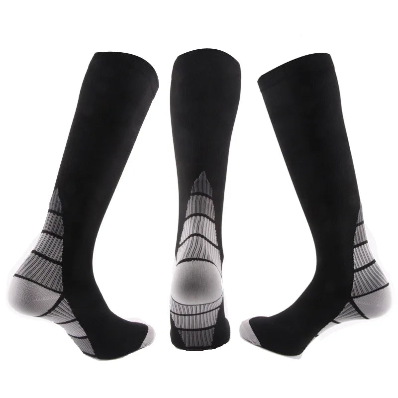 Unisex Gradient Heel Compression Socks Popular Logo Sports Spats Wholesale Crew Height Autumn Season Suitable