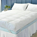 Thick Hypoallergenic Cotton Down Alternative Queen Size 2" High White Folding Mat for Hospital Hotel Home Use