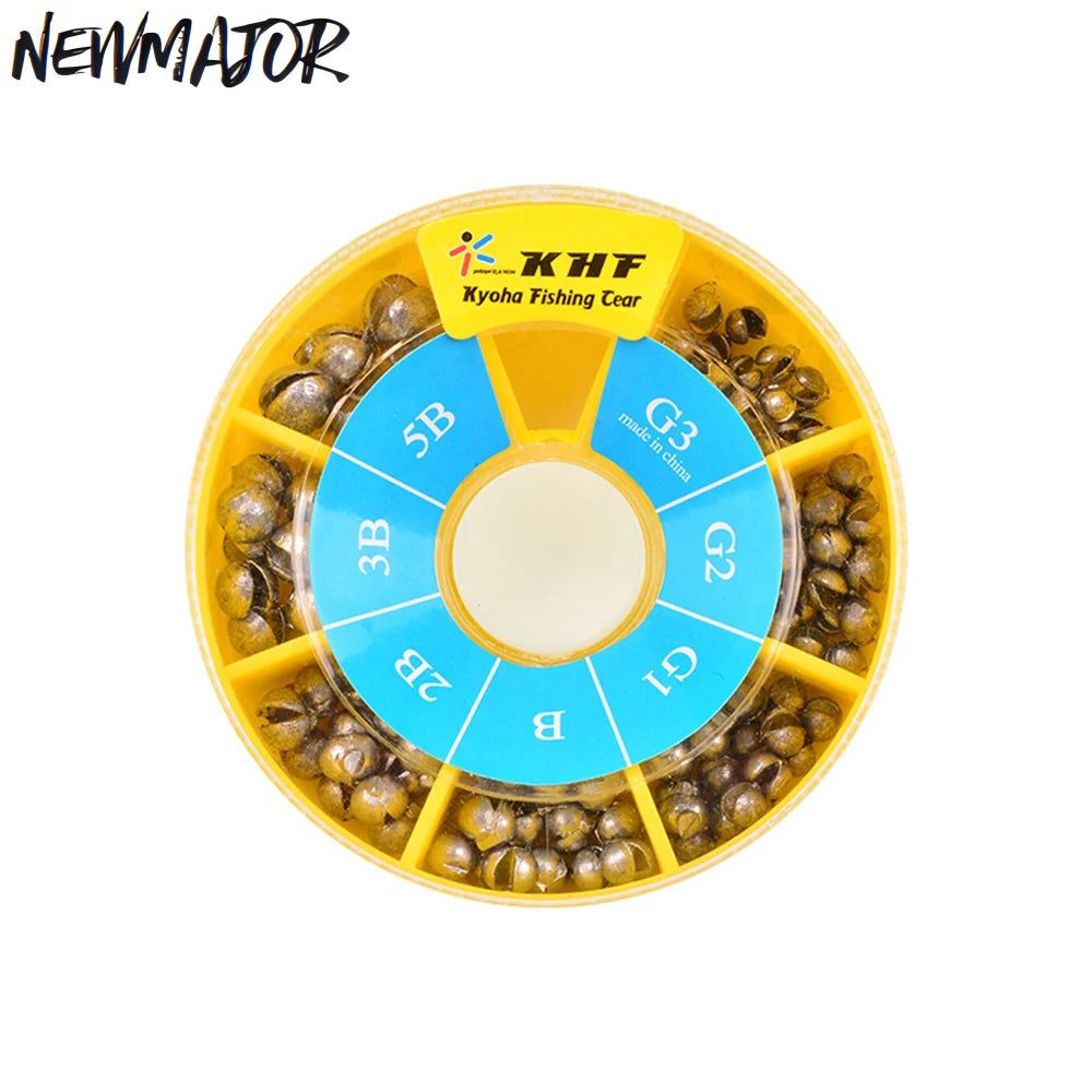 NEWMAJOR Lead Casting Sinkers 0.2g-1.7g Eco-Friendly Multi-Sizes Fishing Weights for Carp Fishing in Reservoir Pond
