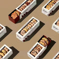 Eco Friendly Bakery Packaging Crepe Mini Pancakes Cake Waffle Empanadas Burger Pastry Cookie Paper Packing Slide Box with Window