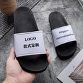 Manufacturer-Designed Custom Logo Hotel Slipper Shoes for Men Lightweight Anti-Slippery Rubber Sandal Slides Embossed Platform