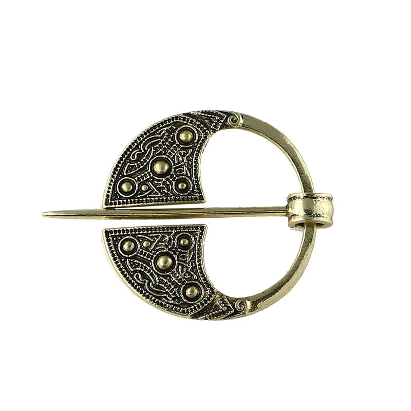 Vintage Viking Brooch Cloak Pin Scarf Shawl Buckle Clasp Pin Brooch Penannular Brooch for Costume Accessory