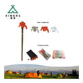 TP3015 21*7.5cm Dia 7mm  Heavy Duty  Color Galvanized Steel Hexagon Head Thread Hex Head Screw in Tent Pegs