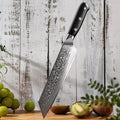 8 Inch Kiritsuke Knife JDH Damascus Kitchen Knife 67 Layers Damascus Steel with G10 Handle Black Factory Wholesale