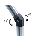 China Supplier ML-1015+1021-10  Odm Oem Pivot Joint for Aluminum Profile Child Bike Scooter Industry 40*40 4040