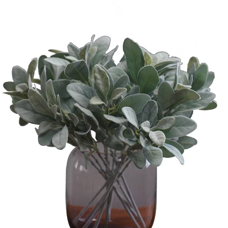 High Quality Artificial Lambs Ear Leaves Greenery Home Decorations