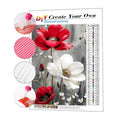 Custom 30x40cm 5d Diy Diamond Painting Red and White Flowers Cross Stitch Full Drill Diamond Painting Set Home Decor for Adults