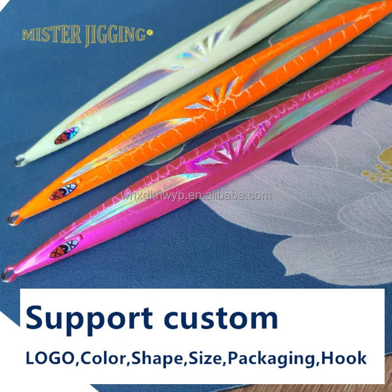 MISTER JIGGING 150g 200g Stock Artificial Speed Jig Fishing Lures Saltwater Rattle Metal Jig Lure