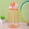 Large Custom logo Bpa Free Plastic Sport Water Bottle with Pop up Straw 1500ml