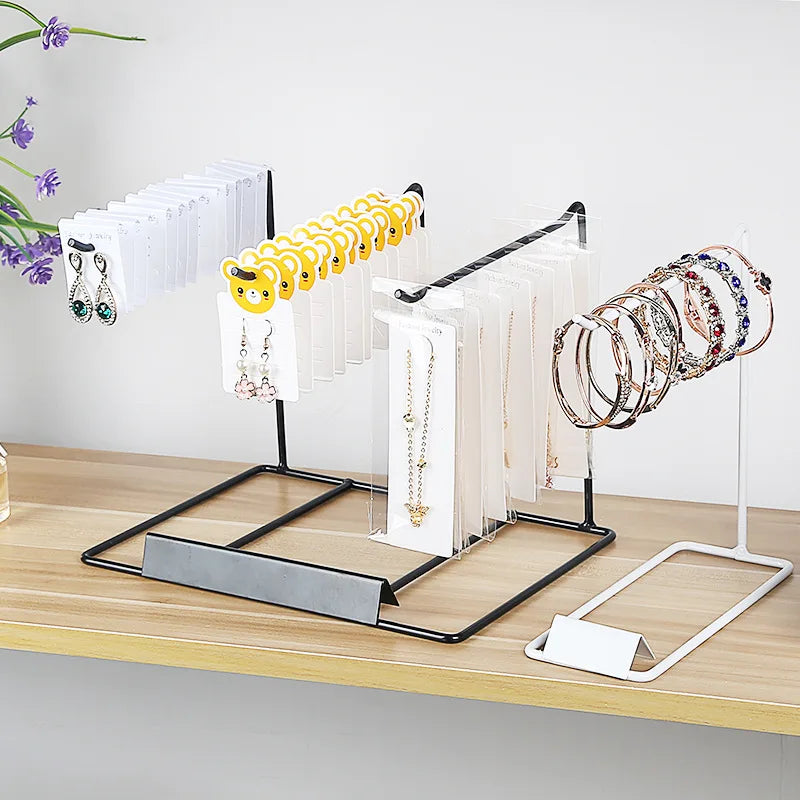 Small Table Top Jewelry Rack for Ornaments Lipstick Key Chain Necklace and Earring Display Pendant Shop Display Stand