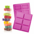 New 6 Cavity Custom Silicone Baking Mold DIY Handmade Bar Soap Making Mold