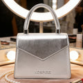 Elegant Unisex PU Handbag Minimal Luxury Retro Vintage Fashion Waterproof Letter Bright Side Evening Bag Chains Crossbody Bag