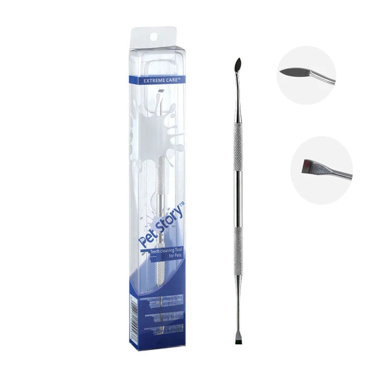 Stainless Steel Pet Cleaning Kit Dog Brushing Cleaner Pet Tooth Brush