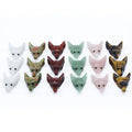 Huiying Wholesale Natural Crystal Carved Animals clear Crystal engrave Wolf Head Gifts precious stone crafts