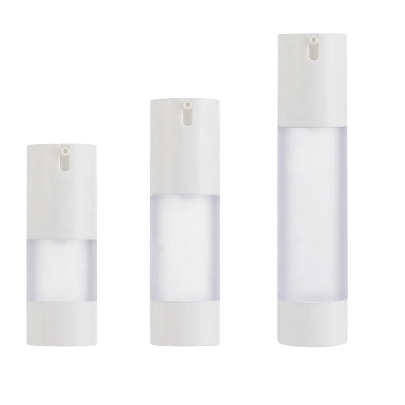 Empty 15ml 30ml 50ml Airless Pump Vacuum Scrub PP Bottle Plastic Foundation Containers Airless Travel Cosmetic Bottle