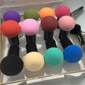 New Popular Round Mushroom Head Makeup Sponge Single Small Awk Mushroom Head Sponge Brush Makeup Sponge Set