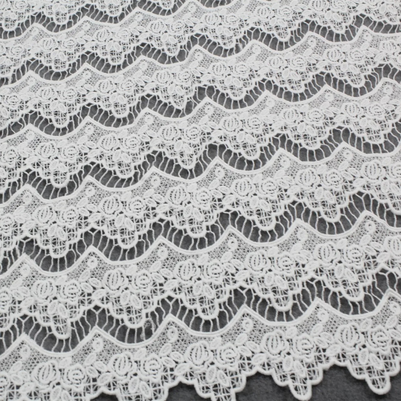 African Cord Lace Fabric Embroidery Elegant Nigerian Wedding Guipure Lace Fabric