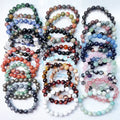 Wholesale Natural Healing Crystal Bracelets 8mm Natural Quartz Crystal Stone Crystal Bracelets Healing Gifts