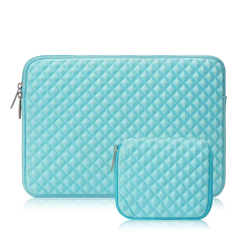 Soft Diamond Foam Texture Padded Protective Custom Neoprene Sleeve Computer Laptop Bag MB10