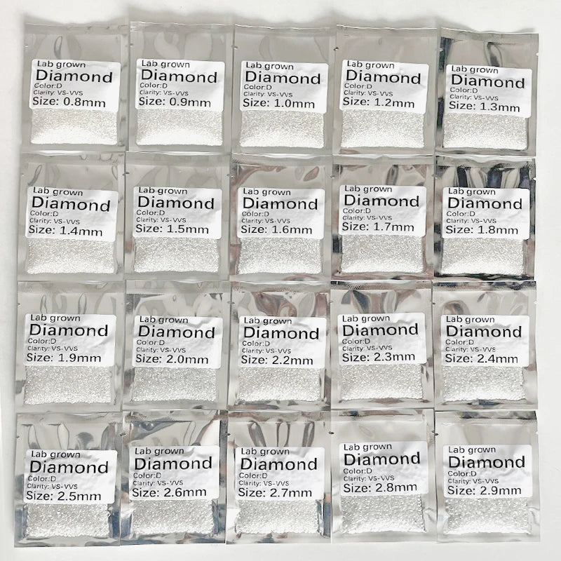 Starsgem 3.0MM Wholesale Diamond Lab Grown Hpht Vs Clarity DEF Clear Round Melee Lab Diamonds