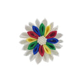Rainbow Pearl Kanzashi Flower Brooch Pin-Wedding & Party Gift