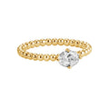 Nagosa Wholesale 925 Sterling Silver Jewellery 18k Gold Vermeil Oval Cubic Zirconia Beaded Rings for Women