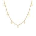 Versatile 18K Gold Freshwater Pearl Necklace for Women Simple and Trendy Titanium Steel Stainless Steel Main Material Jewelry