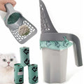 Deep Sifting Shovel Holder Cat Litter Sifter Scoop System All-in-one Large Capacity Garbage Poop Bag Cleaning Cat Litter Shovel