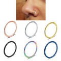Trendy Simple Stainless Steel Clip Fake Hoop Nose Lip Ring Hip Hop  Women Men None Piercing Jewelry Seamless Nose Ring