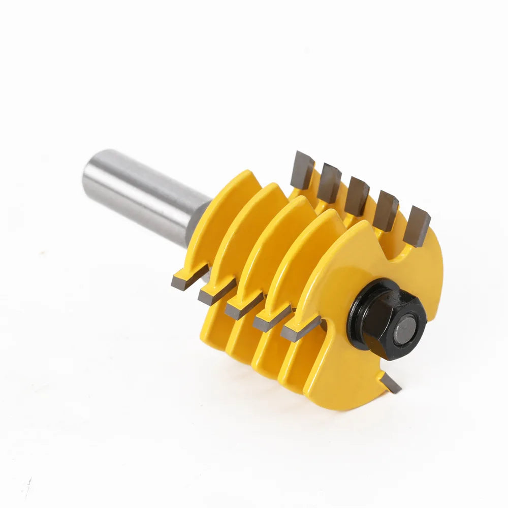 ALLUSE Industrial Grade 12mm/12.7mm Shank Tenon Milling Cutter 3-Tooth Adjustable Finger Joint Router Bit TiCN Coated Carbide