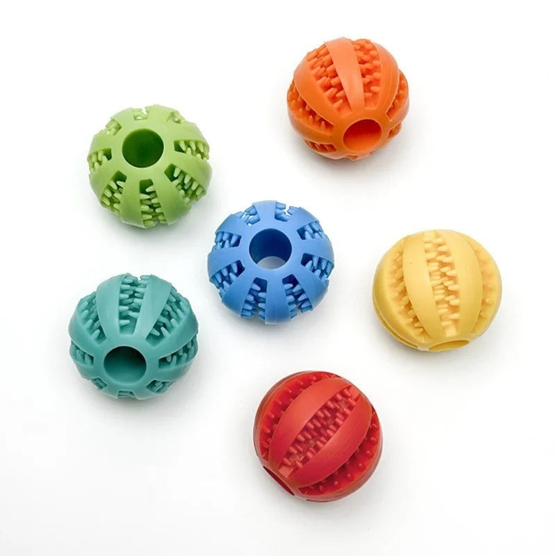 Pet Maker Magic Rolling Dog Ball Toy Eco-Friendly Slow Feeder and Chewing Pet Toy Durable Rubber Dispenser Toy