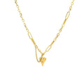 Surgical Stainless Steel Necklace Set Love Heart Pendant 18K PVD Gold Stainless Steel Fashion Women Jewelry Accessory for Gifts