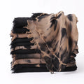2021 New Arrive Autumn and Winter Malaysian Tie-dyeing Short Beard  Muslim Rayon Cotton HIjab Long Scarf Shawls Telekung