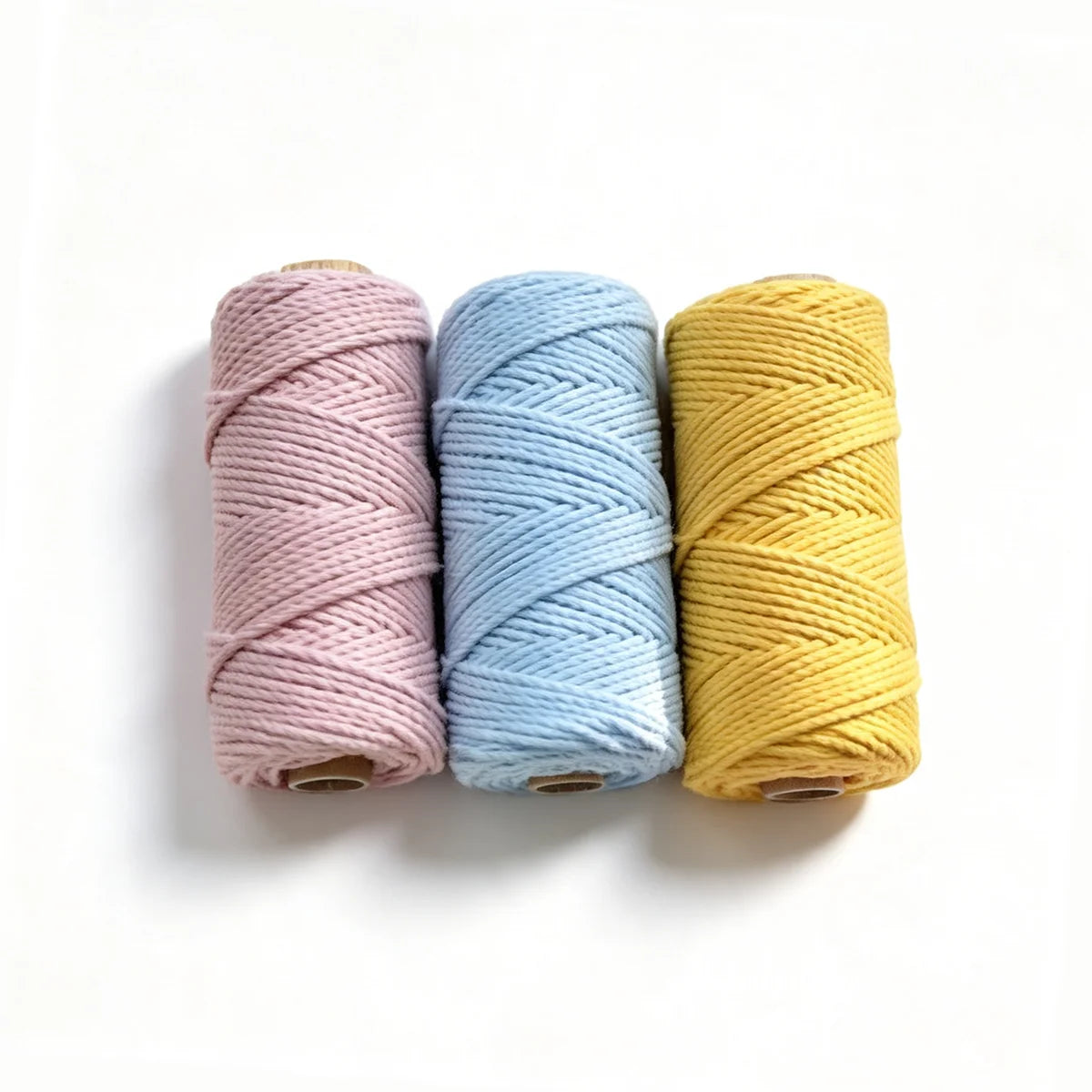 Wholesale 3mm 4mm 5mm Eco-friendly 100% Cotton Macrame Cord Cotton Twisted Rope Textured Hand-Woven Jewelry Findings Components MegaBDM