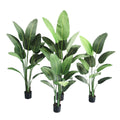 Indoor Decor Artificial Plant Faux Bird of Paradise Tree with Pot Plastic Traveler Banana Tree for Home Office Quality Product