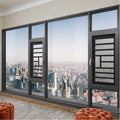 Double Glazed Impact Proof Casement Window Outward Swing Opening Style American Nfrc Casement Window with Retractable Screen