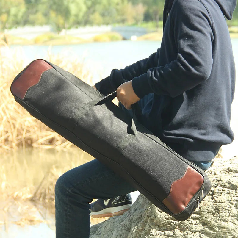 High Quality Outdoor Archery Portable Shoulder Bow Bag Thickened Canvas Straight Pull Design for Shooting