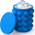 Wholesale TpR Lce Bucket  Ice Maker & Holder with Lid 3D  Ice Cube Mold Food Safe 3D Ice Cub Maker  Ice Holder
