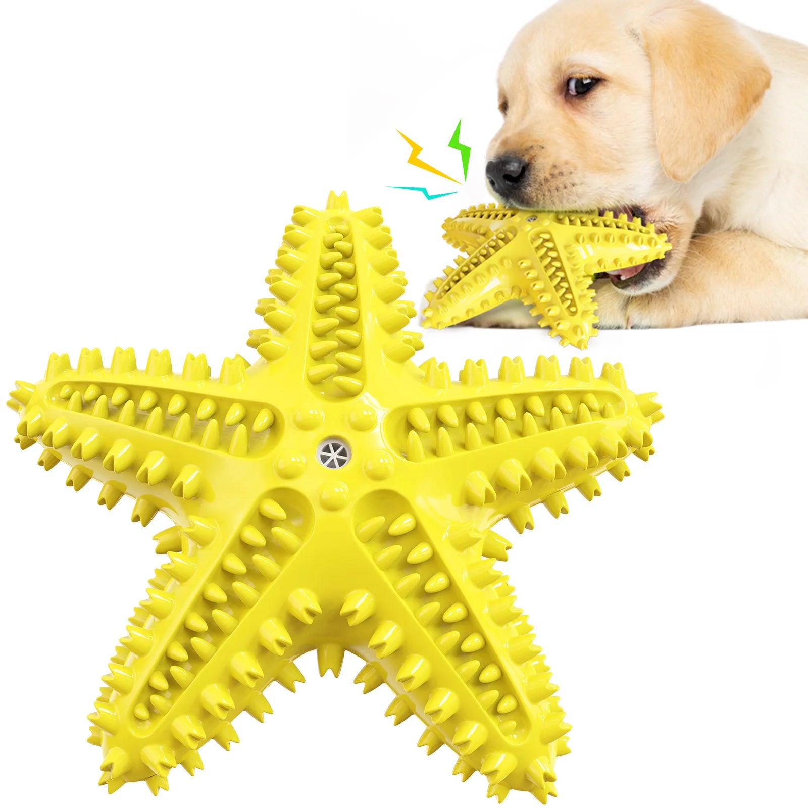Factory Wholesale Eco-Friendly Rubber TPR Dog Chew Toy Classic Simple Style Starfish Design