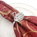 Elegant Metal Crystal Rhinestone Napkin Ring Swan Shape Rhinestone Napkin Holder Wedding Table Decor