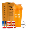 Hot Selling 400Ml 600Ml Protein for Plastic Preworkout Gym Water Wire Whisk Balls BPA Free Leak-Proof Eco-Friendly Shaker Bottle