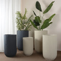 P47 Backyard Modern Decoration for Tall Plants Flowers Demi Series Durable Concrete Material Round Planter for Porch