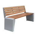 Outdoor Park Recycled Plastic Wood Bench Seat Outside Street Bench Seating Public Garden Patio Solid Pine Chair Bench with Back