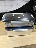 New HUFA Large Capacity 5/7L Stainless Steel Crisper Handle Sealed Leak Proof Freshness Preservation Portable Kitchen Box