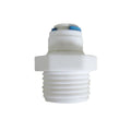 Male Connector 1/4\" Quick Connect Parts for Household RO Water Filtration System Plastic Manual White Body for RV Outdoor Car